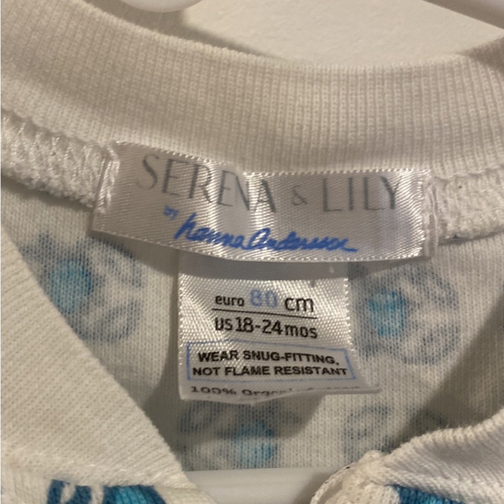 Hanna Andersson x Serena & Lily zipper jam 18-24m - Picture 2 of 3